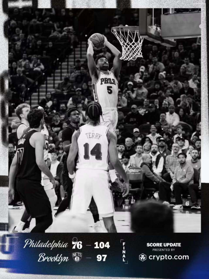 76人险遭逆转 格兰姆斯关键中投锁定胜局